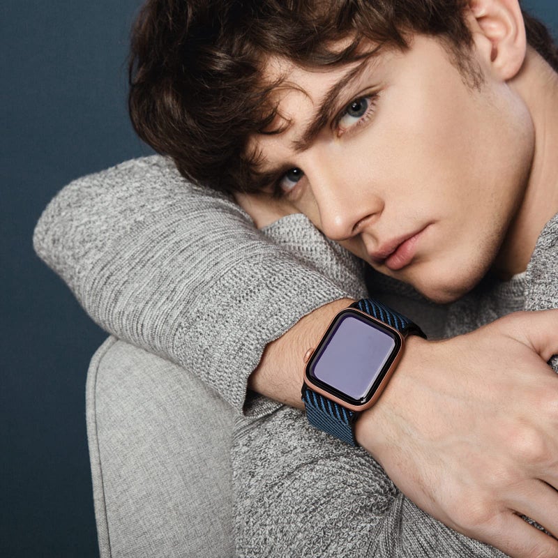 CCnutri 4 Pack Stretchy Solo Loop Compatible with Apple Watch Band 38mm 40mm 41mm 42mm 44mm 45mm 46mm 49mm Women Men, Sport Nylon Elastic Straps Braided Wristbands for iWatch Series 10 9 8 7 6 5 4 7 Ultra SE - Image 4