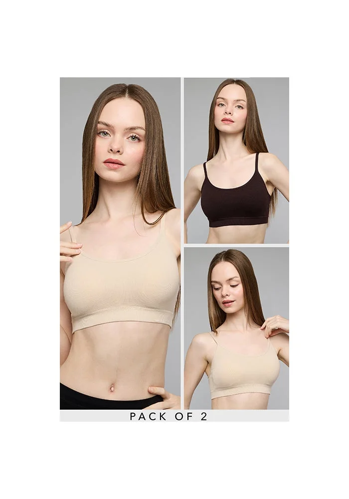 2 Pack Scoop Neck Sports Bras