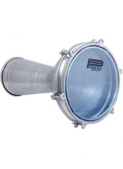 Alexandria Lightweight Aluminum Turkish Tabla Darbuka Doumbek Drum 6 Pins with 23 cm Plastic Drumhead - Silver  - Image 3
