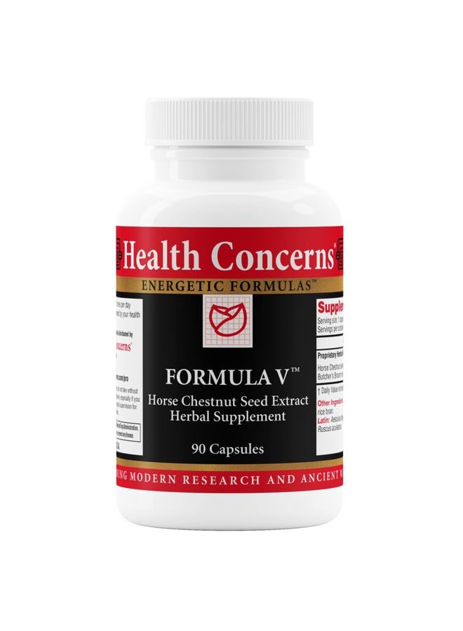 Health Concerns Formula V - Blood Health & Circulation Supplement - Aids Blood Vessels - 90 Capsules - Image 1