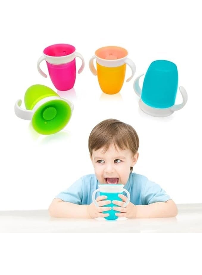 كوب 360 درجة للشرب، سعة 207 مل، مانع للتسرب وبمقابض لتدريب الأطفال على الشرب بسهولة - Image 3
