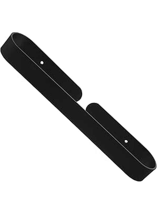 Wall Mounted Aluminum Towel Holder and Paper Rack 30cm Black for Bathroom Kitchen - Image 1