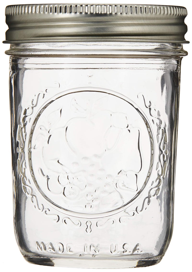 Ball Ball Half Pint (8 oz.) Regular Mouth Glass Mason Jars w/ Cap - Set of 12 AEP  - Image 4
