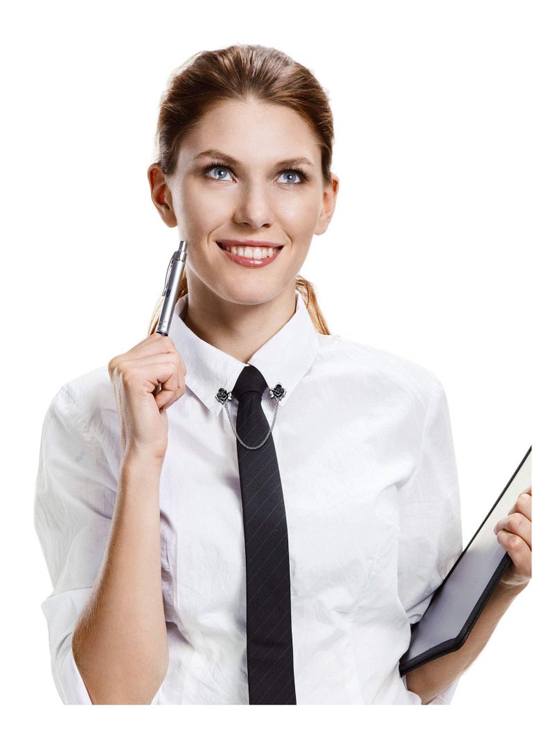 KASTWAVE Shirt Clips, Dresses Shirt Clips Cardigan Clips Vintage Sweater Shawl Clips Retro Brooch Pins Collar Chain Clips for Women Girls Dresses Cardigan Collar Safety Pins(12 Pieces) - Image 5