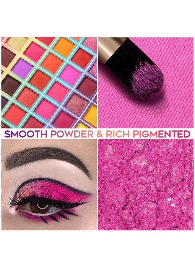 BONNIE CHOICE 99 Colors Eyeshadow Palette,Rainbow Eye Makeup Palette,Professional Matte Glitter Makeup Pallet,Highly Pigmented Shimmer Metallic Eyeshadow Pallet Colorful Powder Long Lasting Eye Shadow  - Image 3