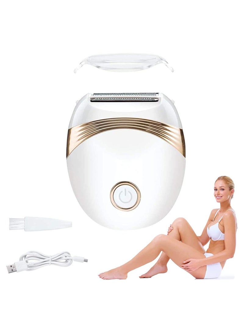 Electric Hair Removal Epilator, Portable Waterproof Painless Electric Hair Shaver, USB Rechargeable Lady Cordless Depilator, Bikini Trimmer Wet and Dry Use for Arm Bikini Leg Underarm - Image 1