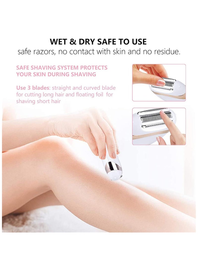 Electric Hair Removal Epilator, Portable Waterproof Painless Electric Hair Shaver, USB Rechargeable Lady Cordless Depilator, Bikini Trimmer Wet and Dry Use for Arm Bikini Leg Underarm - Image 4