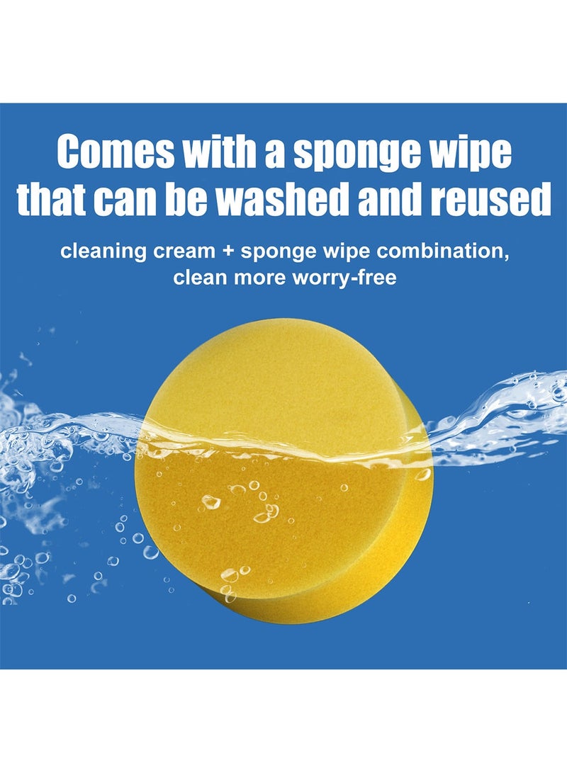 JUE-FISH White Shoe Cleaner, Gentle Deep Cleaning Brighten Polish and Smooth Leather Shoes and Boots, Sneaker Cleaner, White Shoes Cleaning Cream 100g - Image 4