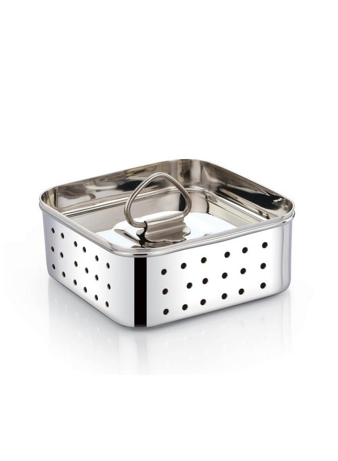 Expresso Stainless Steel Paneer/Tofu Press, Silver, Square Shape, Durable, and Easy for Perfect Homemade Paneer or Tofu (250 Ml),Size-10.4X10.4X4 Centimeters - Image 1