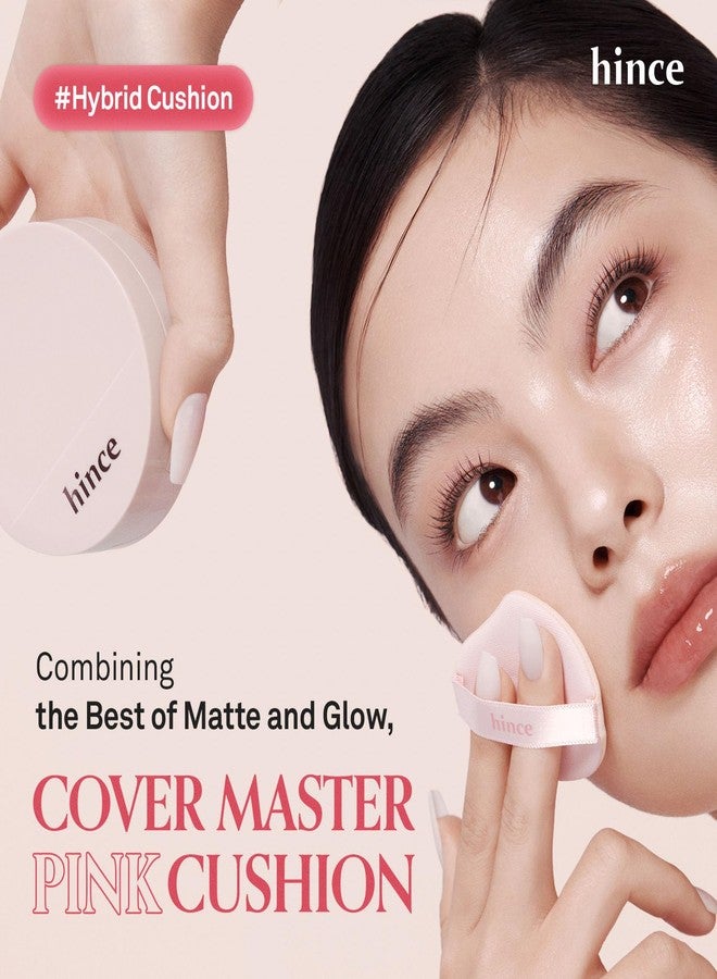 HINCE Cover Master Pink Cushion - Lightweight, High Coverage, 72H Long Lasting Cushion Foundation, Glow&Matte Hybrid, 0.38 fl.oz. (FAIR, 15) - Image 2