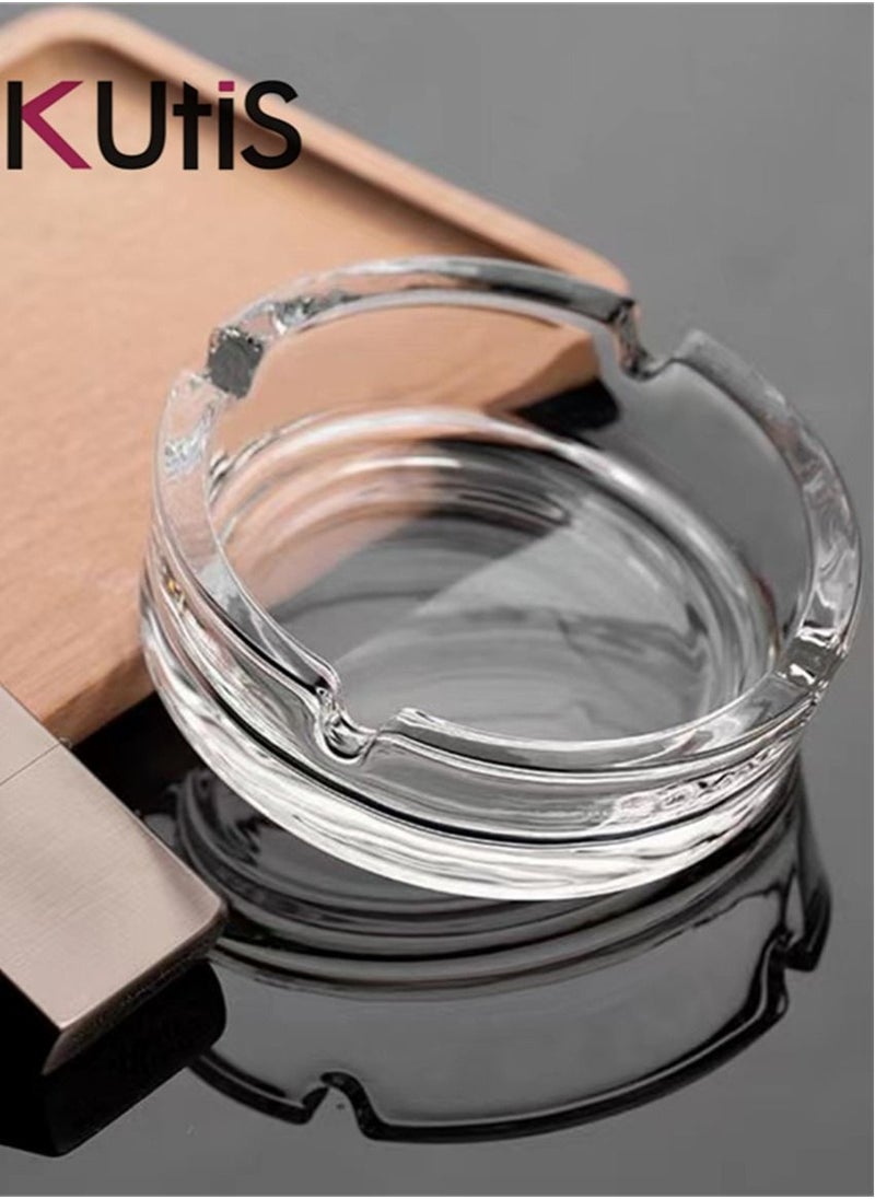 Kutis 2 pieces Large Thicker Glass Ashtray  - Image 4
