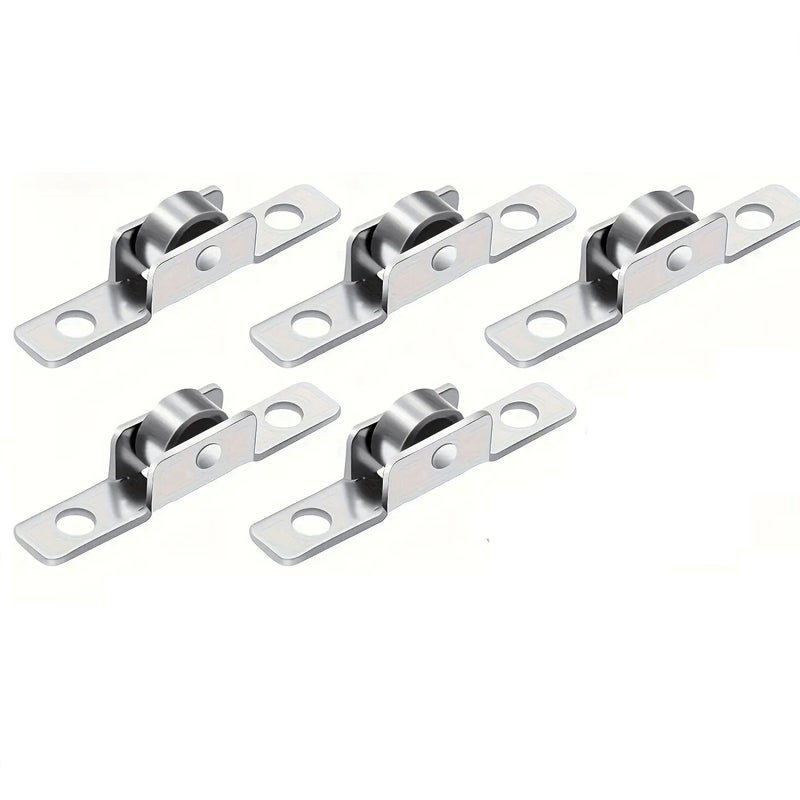 Silvery Heavy Duty Sliding Door Rollers 5pcs H Roller System Replacement for Commercial Residential Use - Image 2