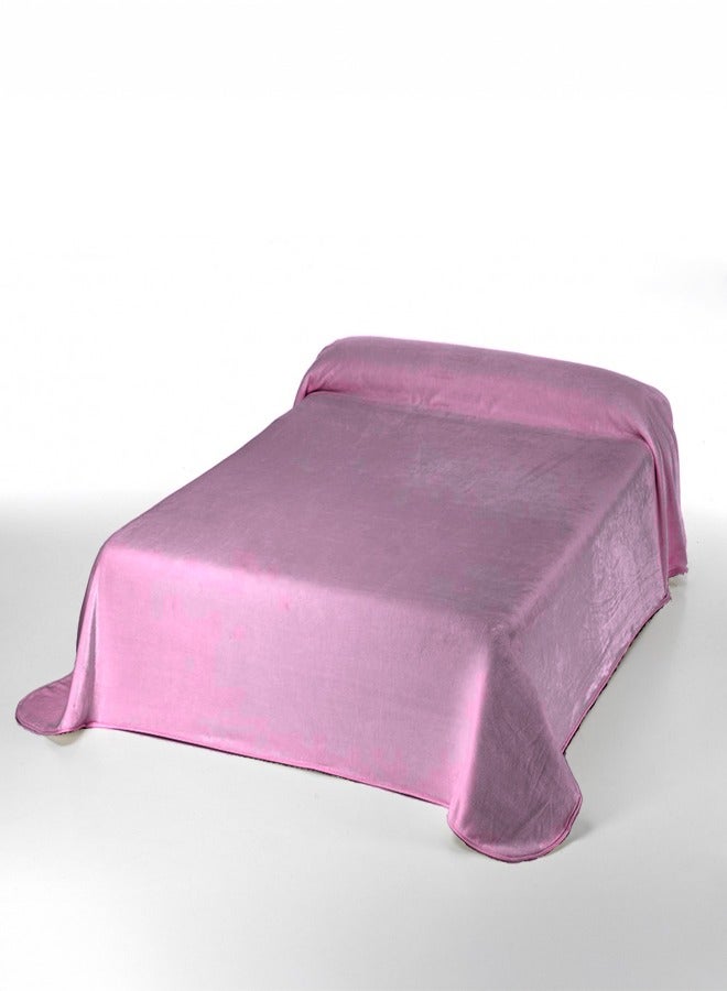 PACHA HOME Lightweight Plain Silky Blanket- Size: 220 x 235 Multi-Purpose. 