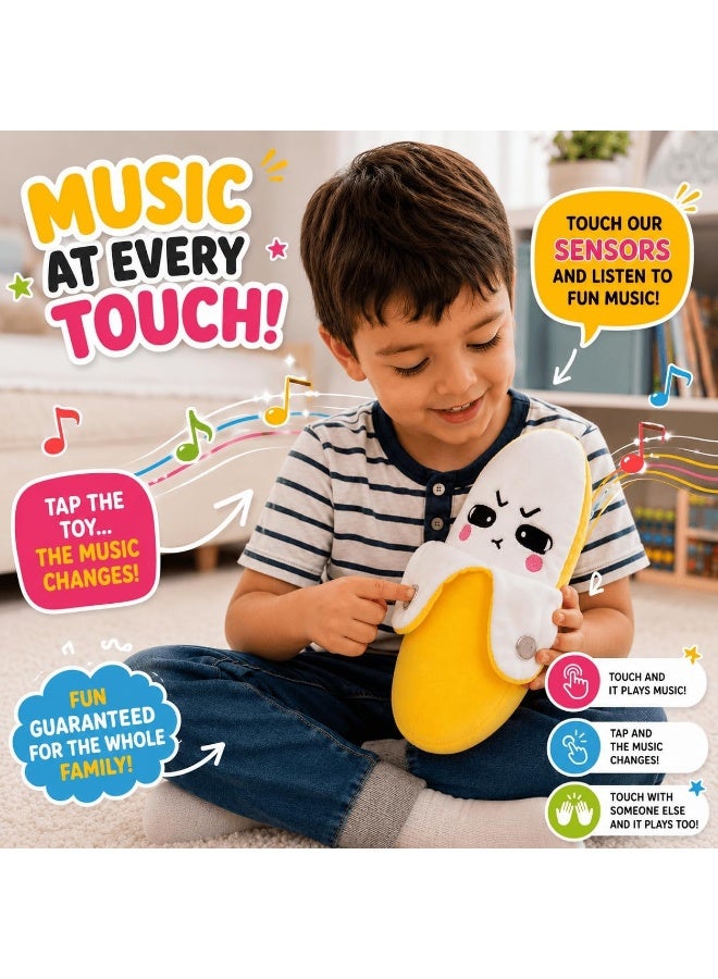 Interactive Musical Banana Toy for Kids - Touch Screen Plush Toy with Sound Effects and Music for Sensory Development - Image 3