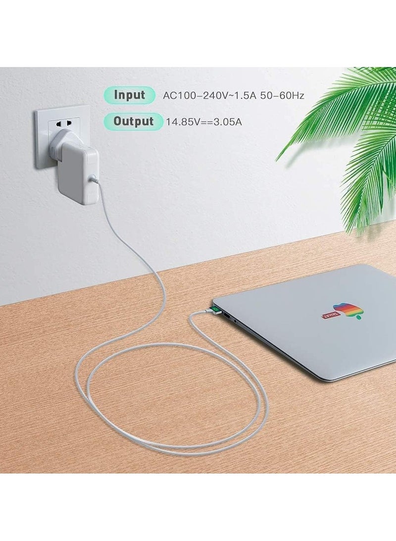 general Compatible With Mac Book Air Charger Replacement 85W Magnetic 2 T Tip Power Adapter Connector PD Power Delivery Fast Charging Mains Adapter Plug for Mac Book 11 13 inch - Image 5