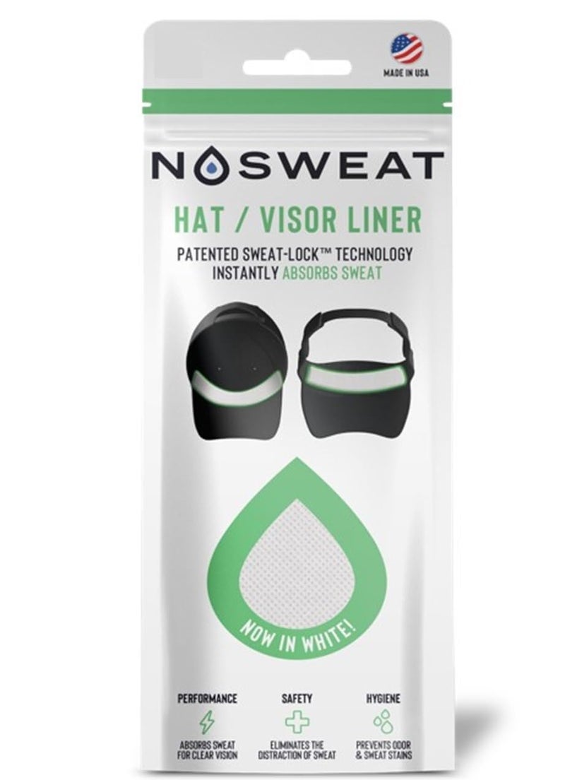 No Sweat Hat & Cap Sweat Guard Liner - Thin Visor Sweatband Patented SweatLock Technology | Made in The USA (3) Black - Image 3