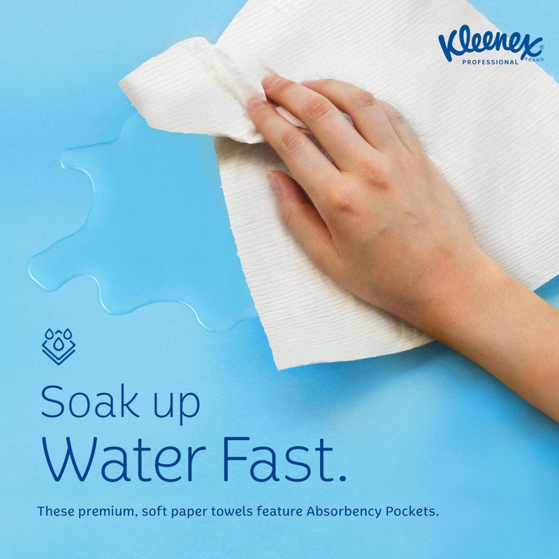 Kleenex Professional Universal Hard Roll Paper Towels, Bulk (50606), Hardwound 1.75" Core, Premium Absorbency Pockets, White (6 Rolls at 600' Each, 3,600'/Case) - Image 5