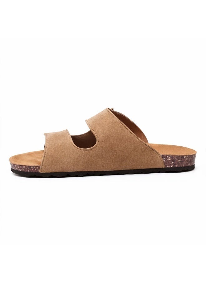Stylish men's slippers with a modern and comfortable design – genuine leather and non-slip orthopedic sole, available in various sizes and colors. - Image 3
