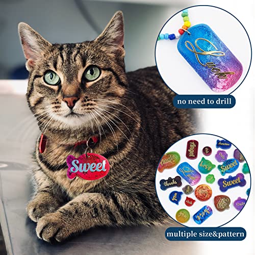 japleed Cute Pet Tag Resin Mold, Silicone Keychain Molds for Resin, Dog Bone Cat Tag Resin Molds for Epoxy Casting Polymer Plaster Clay DIY Art Crafts Pendant Charm Decoration - Image 5