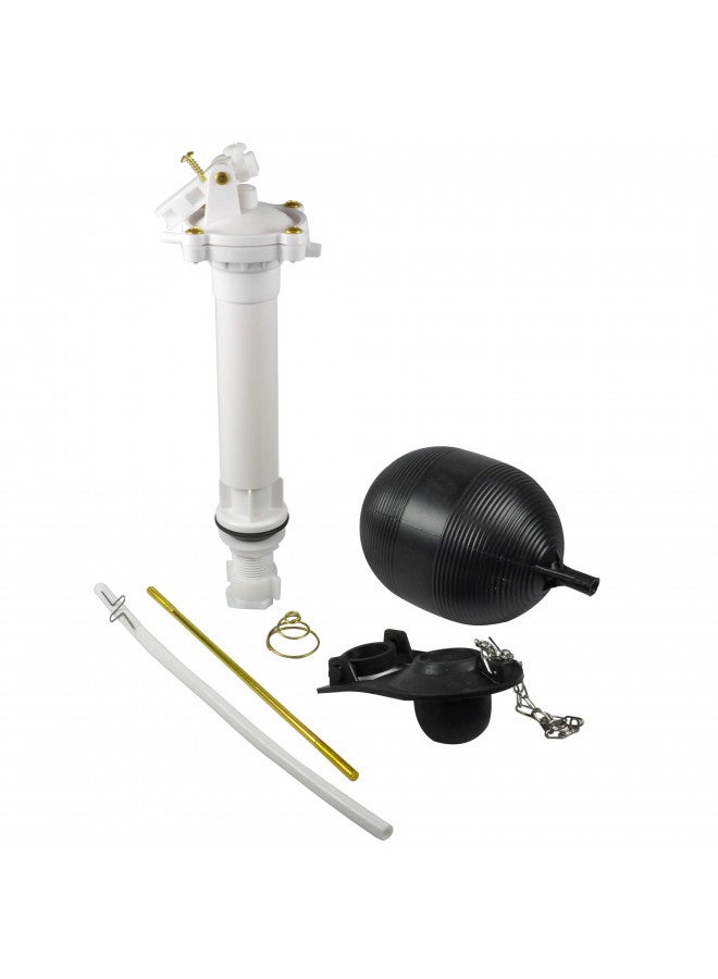 Danco 80816 Complete Toilet Repair Kit Fill Valve, Flapper, Rod, Float Replacement, White - Image 4