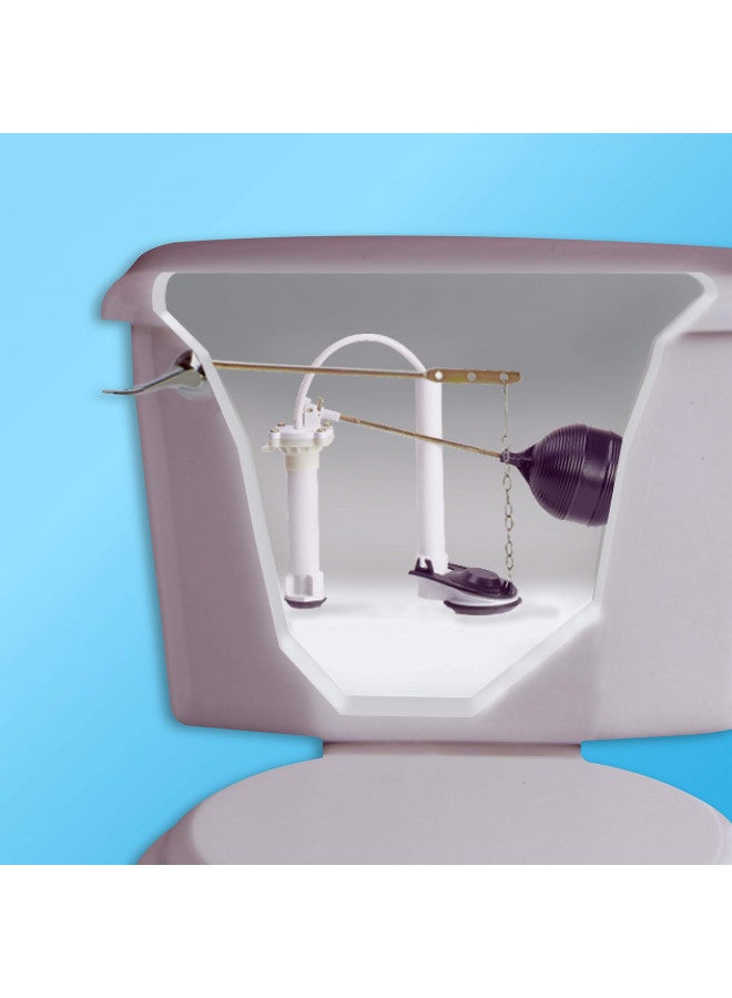 Danco 80816 Complete Toilet Repair Kit Fill Valve, Flapper, Rod, Float Replacement, White - Image 2