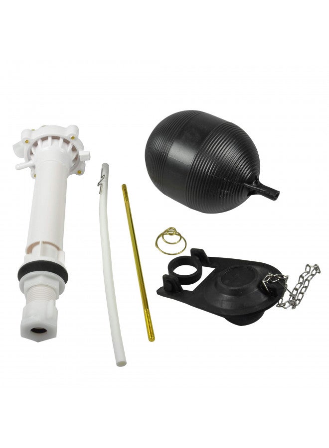 Danco 80816 Complete Toilet Repair Kit Fill Valve, Flapper, Rod, Float Replacement, White - Image 5