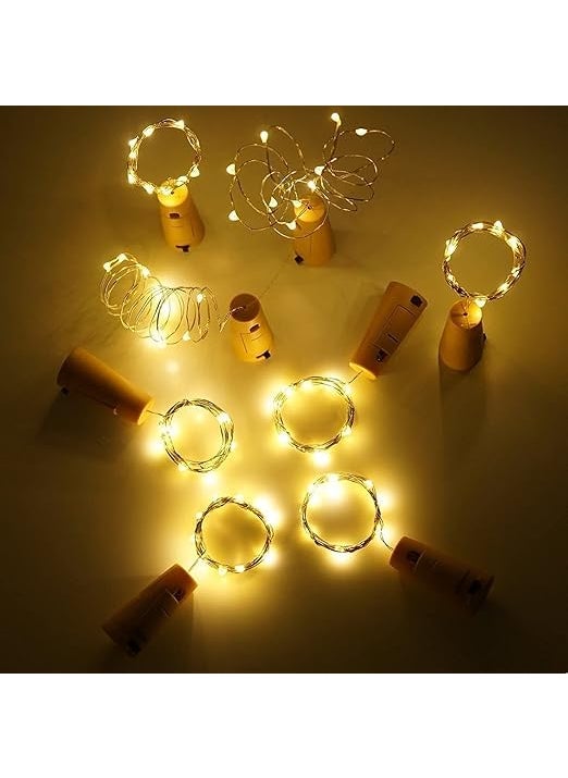 Generic Fairy Cork Light 20 LED Waterproof Cork String Light 2M Battery Oprated for Home Decoration Wedding Christmas Decoration Indoor Outdoor Decorations DIY Crafts 8  - Image 1