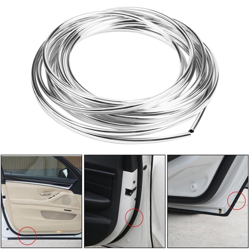 6 Meter Silver Car Door Edge Guard U Channel Trim Strip Scratch Protection - Image 4