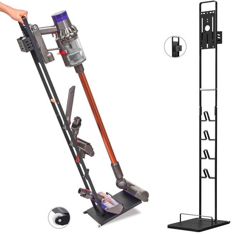 BRIAN & DANY BRIAN  DANY Vacuum Stand for Dyson Stable Metal Bracket Stand Holder Storage for Dyson V15 V12 V11 V10 V8 V7 V6 Black 