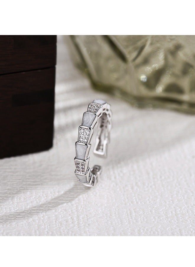 بيوند خاتم عقدة متقاطعة، خاتم ياقوت تيتانيوم مضاد للبهتان، خاتم فاخر للنساء والرجال (فضي) - Image 5