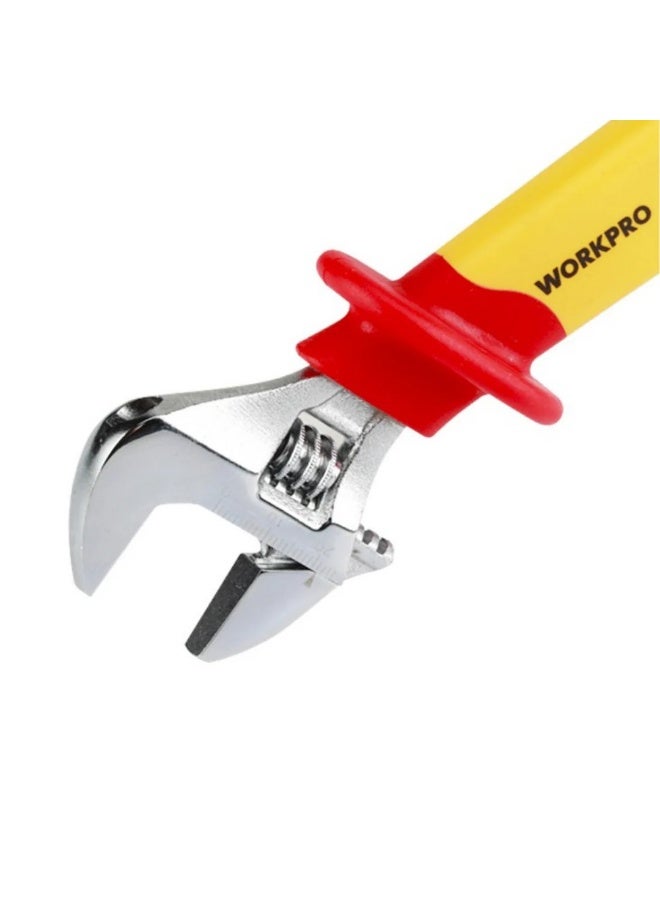 WORKPRO CR-V Insulated Adjustable Wrench – Safety up to 1000V - Image 1