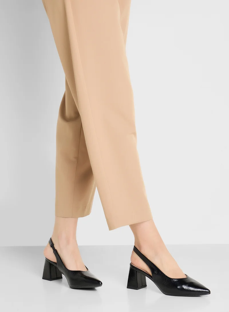 ELLA Block Heeled Slingback  Pump