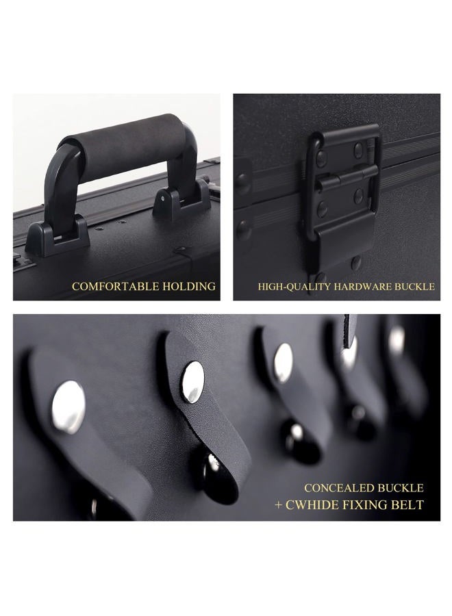 Kinglioncase Professional Barber Case, Stylist Tools Storage, Protable Protable Barber Organizer for Hair Styling Tools Display., Black, L15.7xW12xH6.1 inches - Image 4