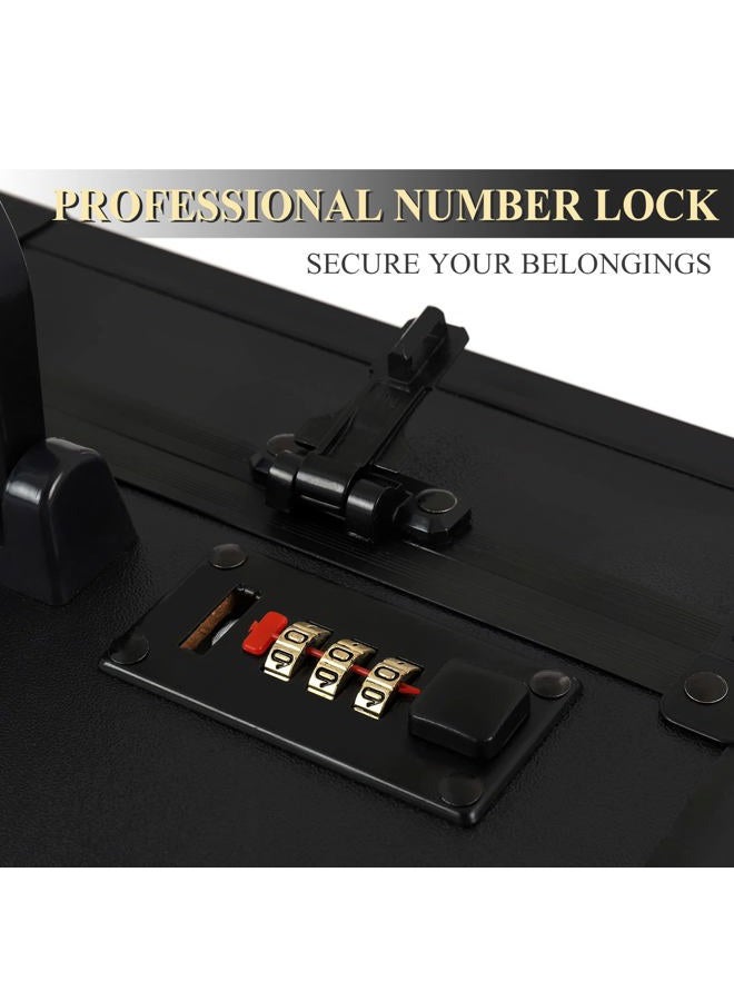 Kinglioncase Professional Barber Case, Stylist Tools Storage, Protable Protable Barber Organizer for Hair Styling Tools Display., Black, L15.7xW12xH6.1 inches - Image 5