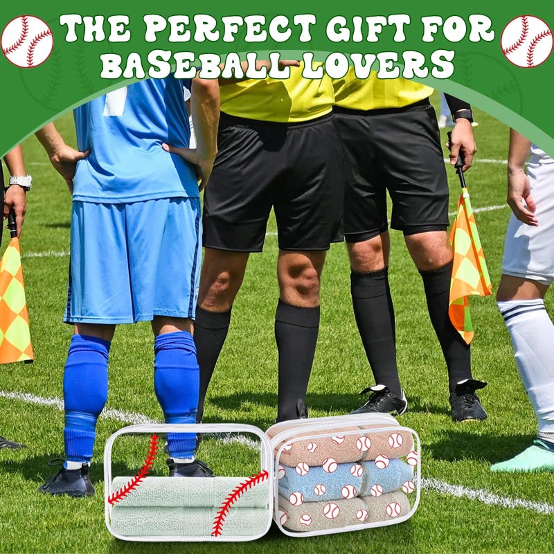 Kacctyen 12 Pcs Baseball Clear Makeup Bag with Zipper Bulk Sport Goodie Clear PVC Pouch Organizer Waterproof Travel Case for Woman Team Gifts Birthday Decorations Supplies - Image 4