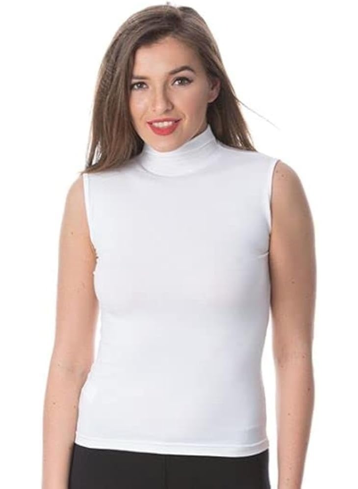 Hanady Women's sleeveless cotton lycra top with a slim fit and adjustable thin straps, comfortable for everyday wear - Image 4