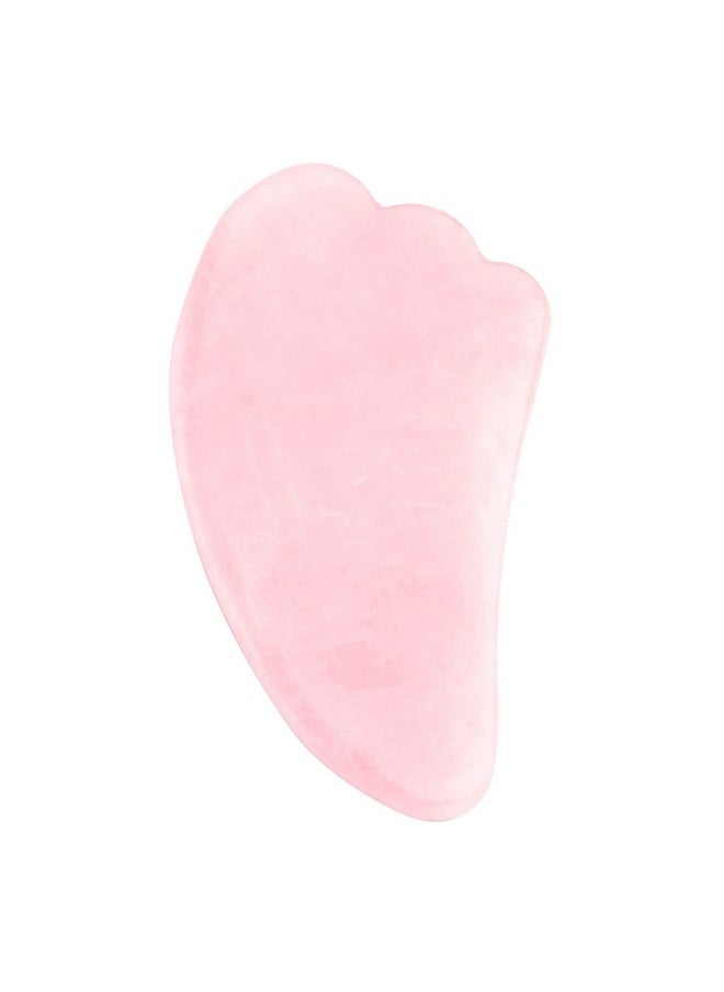 Jovivi - Natural Rose Quartz Stone Gua Sha Scraping Massage Tool Wingshape Healing Crystal Guasha Board Facial Massager Traditional Scraper Tool - Image 1