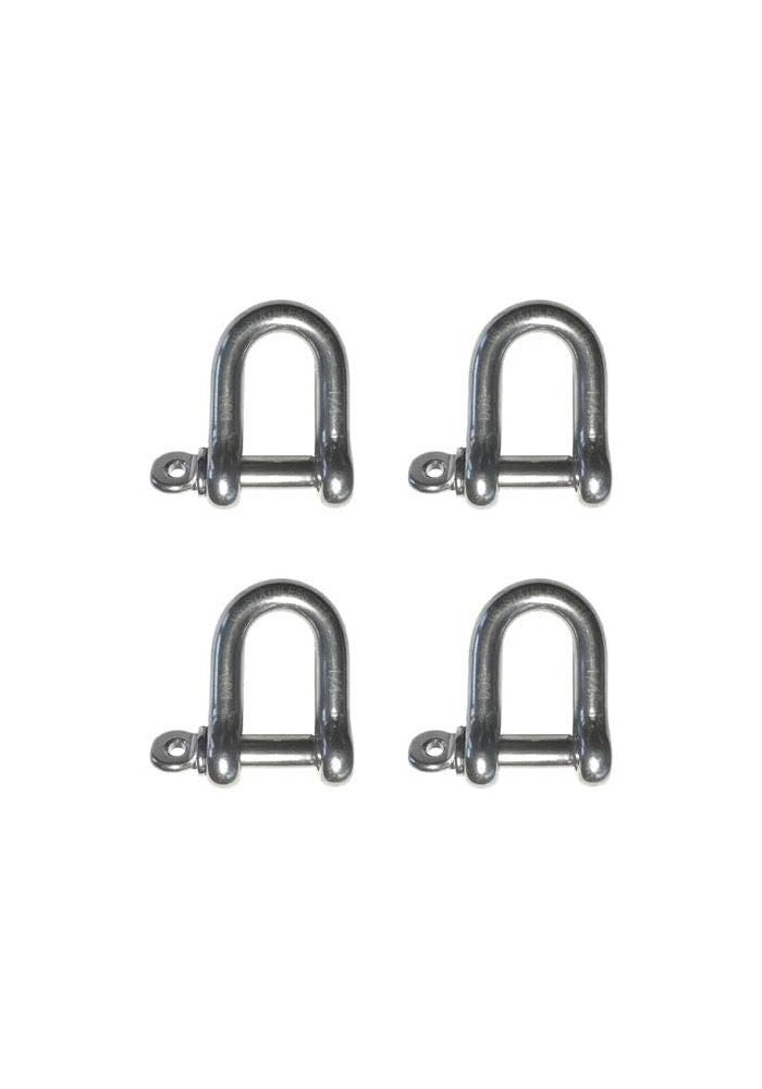 US Stainless 4 قطع دعامات د من الفولاذ المقاوم للصدأ 316 المصنوعة بالطرق البحرية 1/4" (6 مم) - Image 1