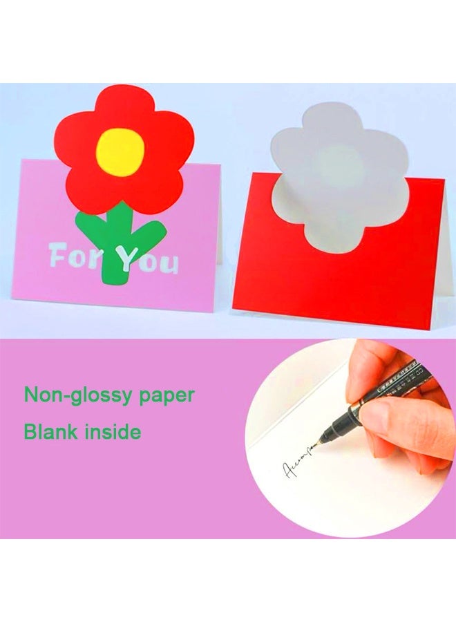 18Pcs بطاقات شكر مع غلاف، بطاقات تهنئة أزهار، 6 مختلفة تصميم أزهار فريد لطيف فقط بالنسبة لك بطاقات لبطاقة رسالة شكر رسالة دعوة - Image 4