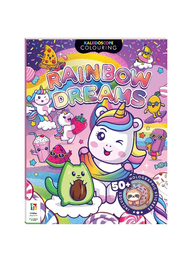 Hinkler Kaleidoscope Sticker Colouring Rainbow Dreams - Image 1