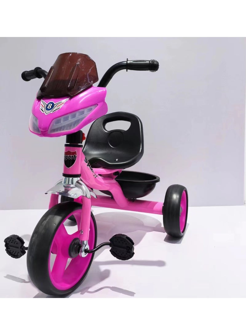 Baby Tricycle for Kids 2-4 Years | 3-Wheel Pedal Trike with Comfortable Seat | Durable Plastic & Steel Frame | Outdoor Ride-On Toy | Pink - Image 3