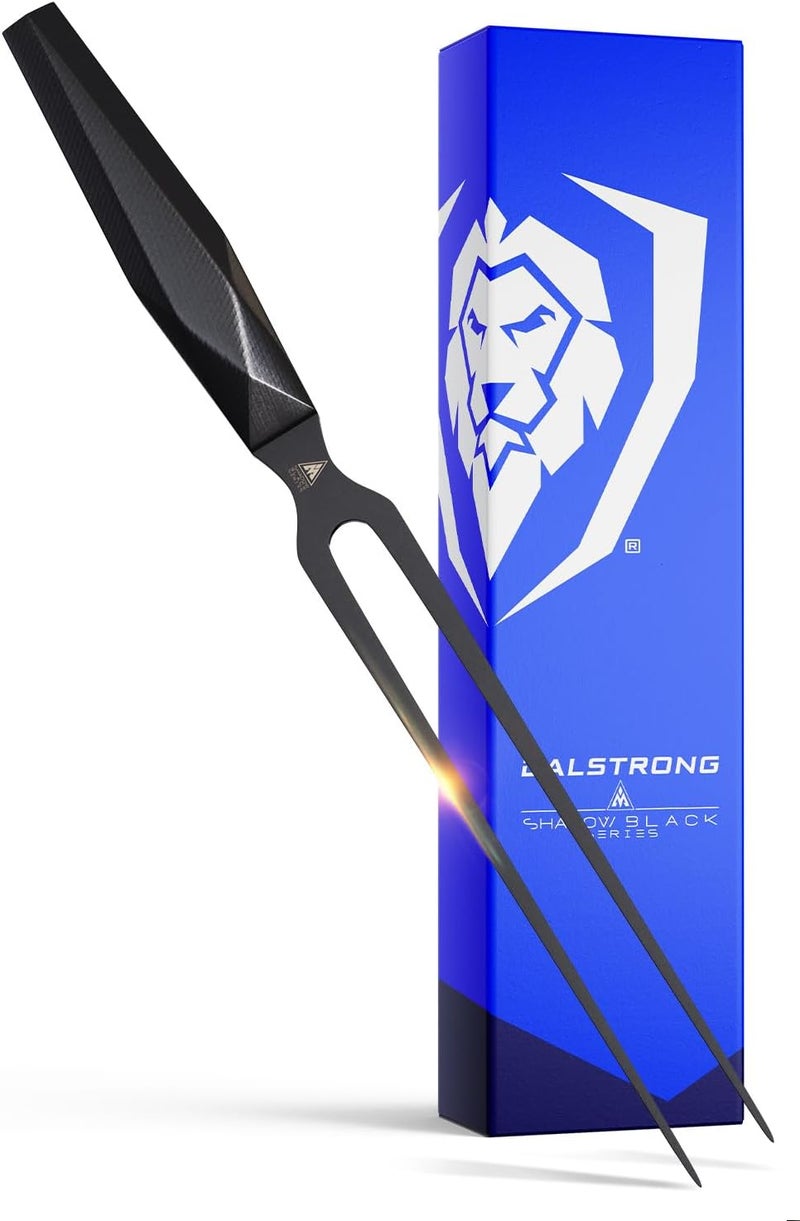 Dalstrong Meat Fork - 8.5 inch - Shadow Black Series - Black Titanium Nitride Coated - High Carbon 7CR17MOV-X Steel - Barbecue Carving Fork - Kitchen Utensils - Two Pronged Fork - NSF Certified - Image 1