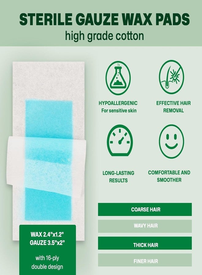 Wokaar Hypoallergenic Facial Wax Strips for Sensitive Skin | Reusable At-Home Waxing Kit for Eyebrows, Lips, Legs & Bikini | 16 Strips + 6 Calming Oil Wipes + 20 Blotting Sheets - Image 5
