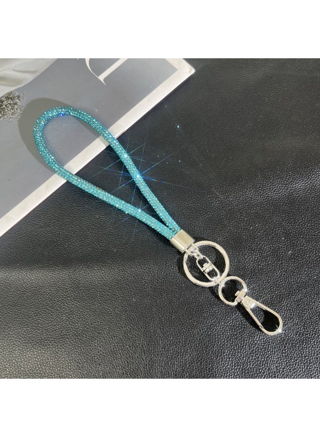 NIBEMINENT Super Cute Beaded Phone Charm – Trendy Phone Chain Wrist Strap, Shining Beads Chain Lanyard for Cell Phone