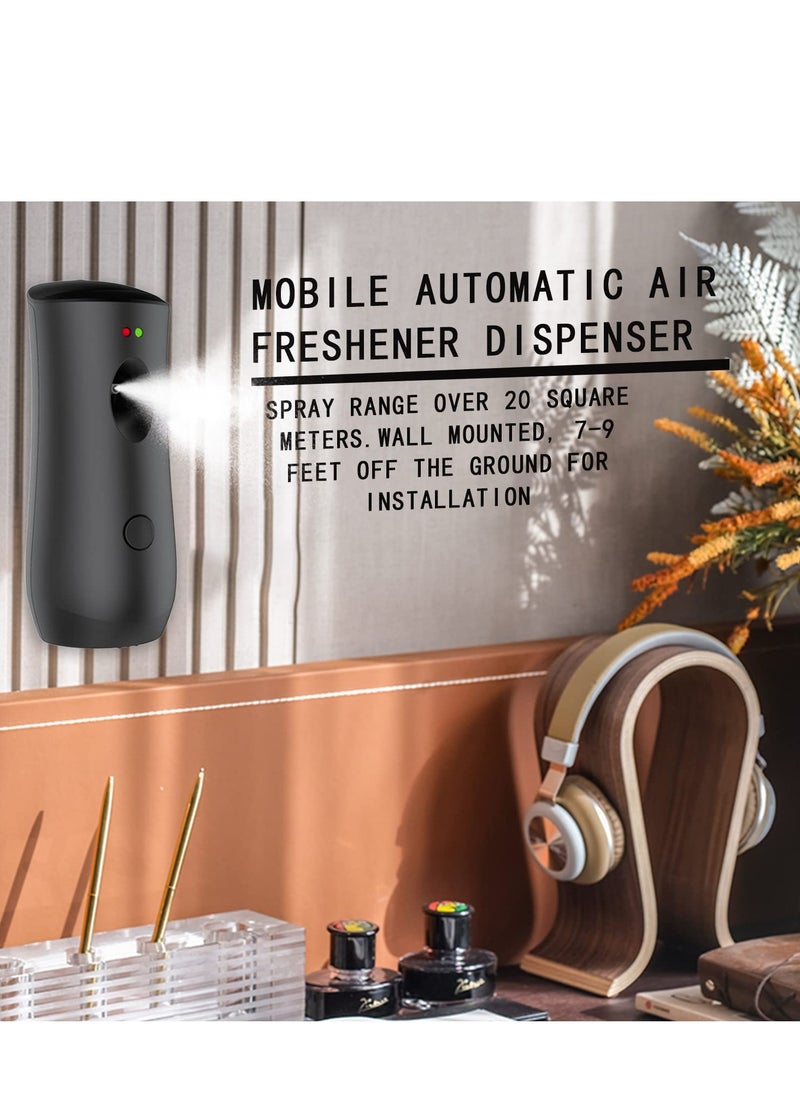 SYOSI - Auto Air Freshener Spray Machine Free Stand or Wall Mounted Automatic Aerosol Spray Dispenser Adjustable Aroma Machines are Widely Used in Bedrooms, Offices, Hotels and Commercial Places (Black) - Image 1
