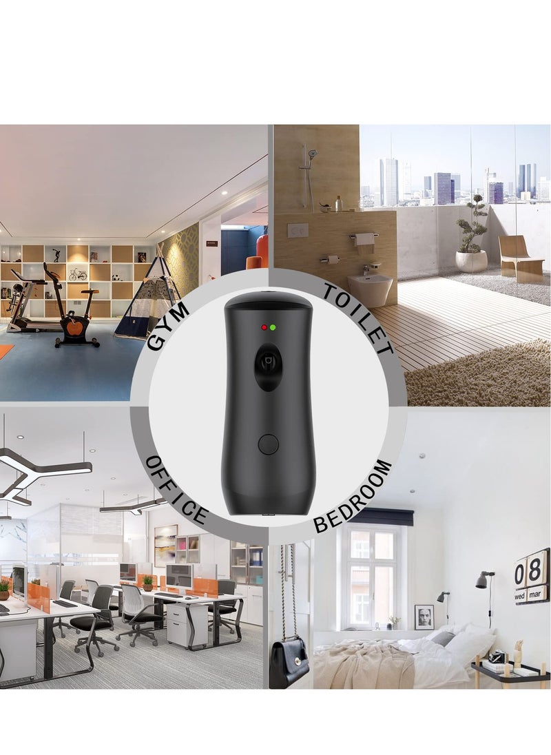 SYOSI - Auto Air Freshener Spray Machine Free Stand or Wall Mounted Automatic Aerosol Spray Dispenser Adjustable Aroma Machines are Widely Used in Bedrooms, Offices, Hotels and Commercial Places (Black) - Image 1