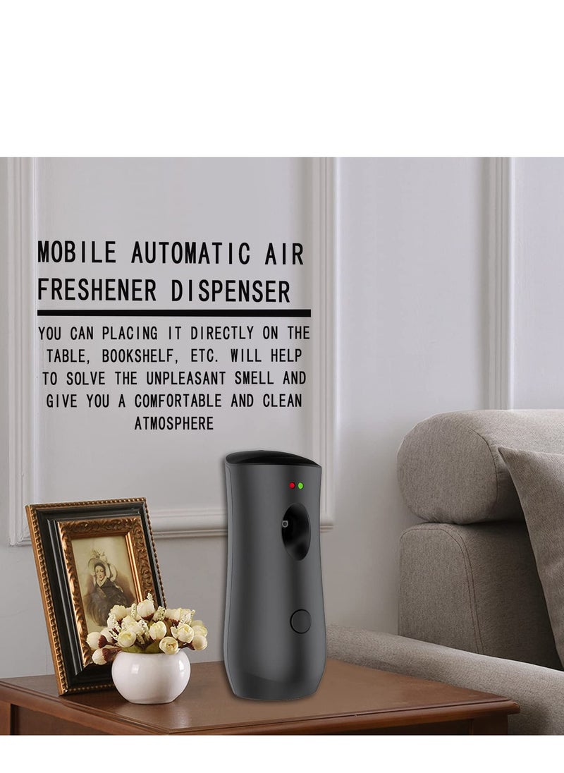 SYOSI - Auto Air Freshener Spray Machine Free Stand or Wall Mounted Automatic Aerosol Spray Dispenser Adjustable Aroma Machines are Widely Used in Bedrooms, Offices, Hotels and Commercial Places (Black) - Image 1