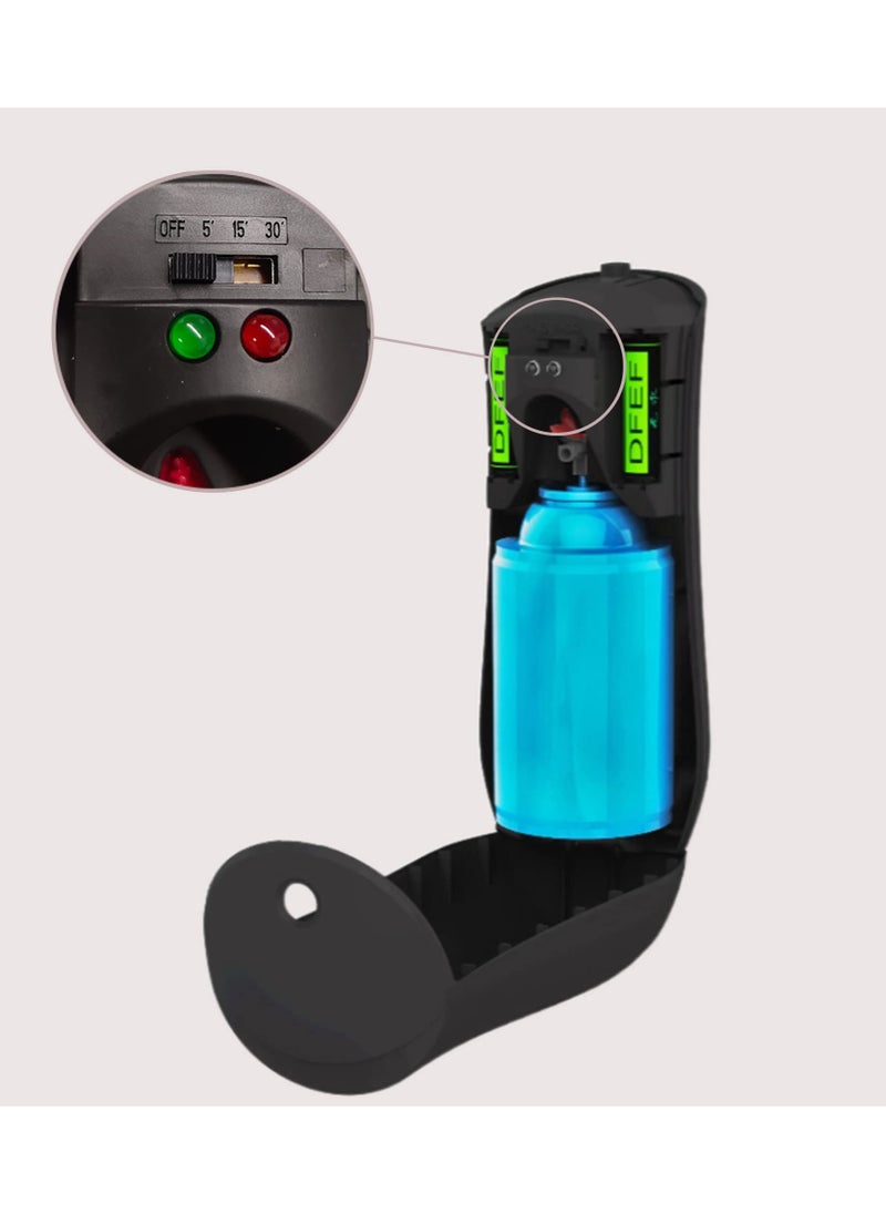 SYOSI - Auto Air Freshener Spray Machine Free Stand or Wall Mounted Automatic Aerosol Spray Dispenser Adjustable Aroma Machines are Widely Used in Bedrooms, Offices, Hotels and Commercial Places (Black) - Image 1