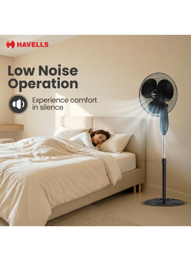 Havells Swing Ex Stand Fan 16 Inch Diameter, 90° Wide Swing 3 Speeds Plus Modes And 3AS Blade, For The Perfect Temperature 1 Years Warranty - Image 2