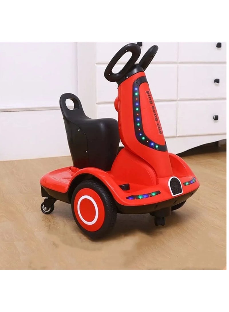 Multifunctional Electric Scooter for Kids, 4 Wheel Electric Scooter with Dual Motor, Music and Lights, Electric Car for Kids/Balancing Scooter for Kids Boys and Girls Car - Image 1